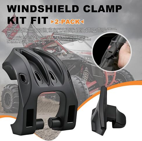 مجموعة مشابك الزجاج الأمامي من Lock & Ride مناسبة لاستبدال Polaris Rzr 2207386، مجموعة مشابك الزجاج الأمامي 2 قطعة in Saudi Arabia