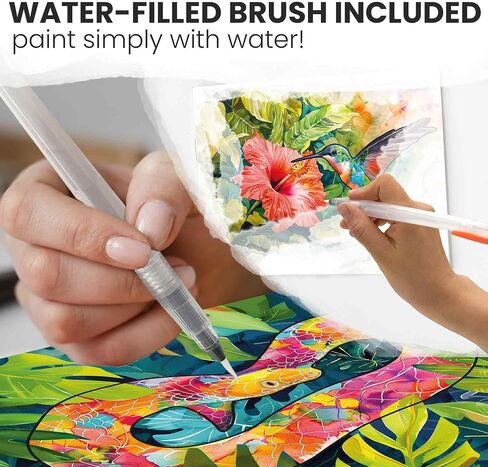 QUOKKA Water Painting Dementia Activities for Seniors – Vibrant Blooms – Alzheimers Products for Elderly - Activities for People with Dementia - Crafts for Seniors in Saudi Arabia