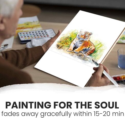 QUOKKA Water Painting Dementia Activities for Seniors – Vibrant Blooms – Alzheimers Products for Elderly - Activities for People with Dementia - Crafts for Seniors in Saudi Arabia