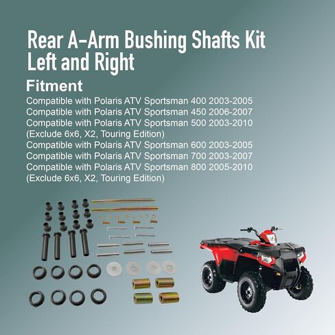 مجموعة بقع مهاوي جلبة الذراع الخلفية LH و RH مناسبة لـ Polaris ATV Sportsman 400 450 500 600 700 800 2003-2010 استبدال 5434551 5434550 7552614 7555740 7517873 5631142 5020826 5133806 5434548 7512492 in Kuwait