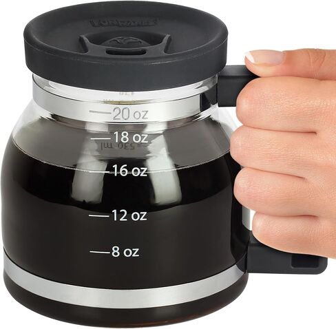 كوب قهوة Cupa Joe - كوب زجاجي بوروسيليكات بسعة 20 أونصة مع غطاء مقاوم للانسكاب - هدية مبتكرة مرحة لمحبي القهوة والآباء والمكاتب والسفر والمزيد in Saudi Arabia