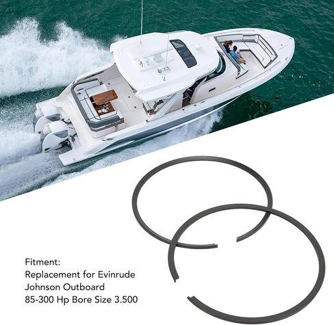 2pcs Outboard Piston Rings, 394930, Boat Motor Piston Ring Set, STD Bore Replacement for Outboard 85 to 300 Engine in Saudi Arabia