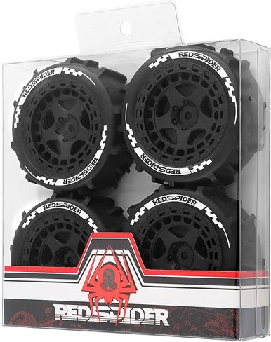 إطارات REDSPIDER 1/18 1/16 1/24 RC للرمل والثلج، مناسبة لـ Traxxas، ARRMA Mojave GROM، MJX Hyper Go Tamiya Kyosho HPI (أسود) in Kuwait