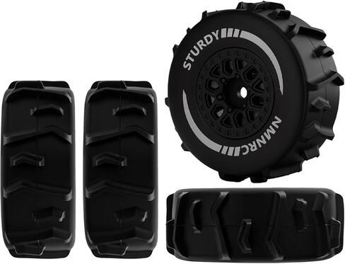 عجلة مجداف مُلصقة مسبقًا وإطارات رملية للشاطئ والثلج والصحراء لـ Arrma 1/16 Mojave Grom RTR ترقيات الجزء الأبيض in Kuwait