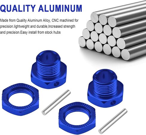 HobbyPark 17mm Wheel Hex Hubs Adapter with Wrench for 1/8 RC Cars Monster Trucks Off Road Buggy (with Navy Blue Adapter) in Saudi Arabia