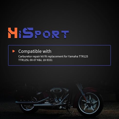 طقم تصليح المكربن ​​HiSport 18-9331 لاستبدال Yamaha TTR125 TTR125L 2000-2007 K&L in Kuwait