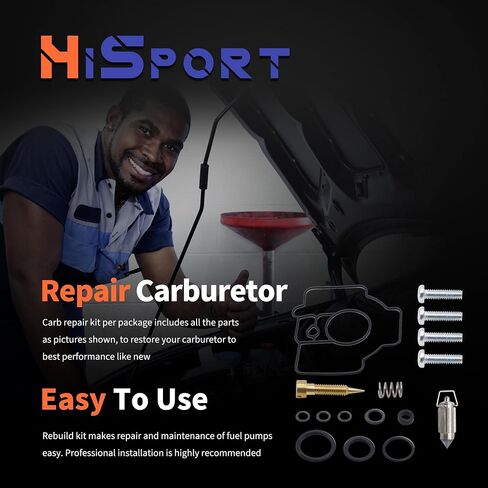 طقم تصليح المكربن ​​HiSport 18-9331 لاستبدال Yamaha TTR125 TTR125L 2000-2007 K&L in Kuwait