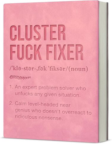 Funny Office Notebook Journal Thank You Gifts for Boss Leader Supervisor Manager, Cluster Fixer Definition Writing Notebook-Pink in Saudi Arabia