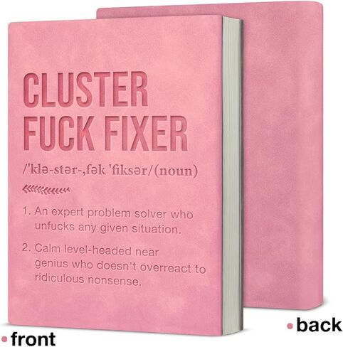 Funny Office Notebook Journal Thank You Gifts for Boss Leader Supervisor Manager, Cluster Fixer Definition Writing Notebook-Pink in Saudi Arabia