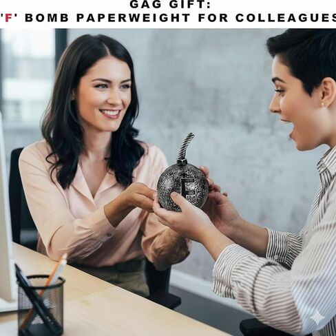 Initial Bomb Paperweight Humor Decor with Ball Paperweight Functional and Stylish Office Paperweight Gift for Office Co-Worker Boss,Student with Letter Paperweight Desk Decor in Saudi Arabia