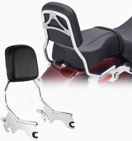 TCT-MT Sissy Bar Backrest Upright Standard Height Fit for Harley Softail 2018-2020 Heritage Classic FLHC; Deluxe FLDE; Street Bob FXBB; Slim FLSL; 114 FLHCS Chrome 2019 +Black in Saudi Arabia