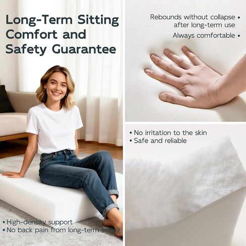 Vicatiful High Density Upholstery Foam - 3" x 24" x 72" Firm Foam Padding, Memory Foam for Couch & Seat Cushion Replacement/DIY Home Decor/Protective Packaging in Saudi Arabia