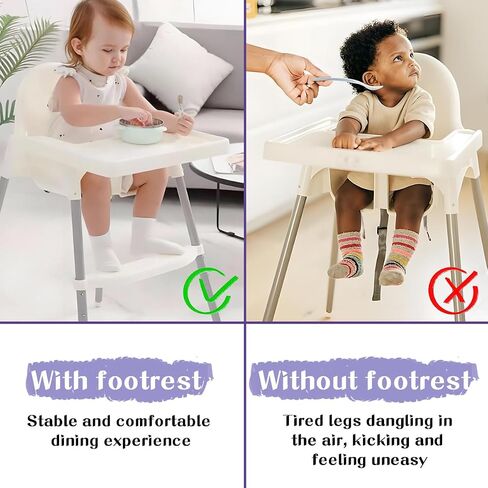 High Chair Foot Rest,Adjustable & Non-Slip Foot Rest for IKEA High Chair Accessories,Compatible with Antilop,Easy Installation,Made with Durable Polypropylene in Saudi Arabia