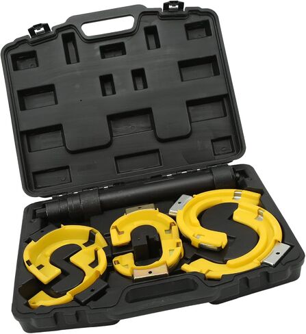 Strut Spring Compressor Kit, Coil Spring Removal Tool, 4487KG Force Interchangeable Fork Extractor Set for Suspension Work in Saudi Arabia