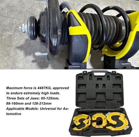 Strut Spring Compressor Kit, Coil Spring Removal Tool, 4487KG Force Interchangeable Fork Extractor Set for Suspension Work in Saudi Arabia