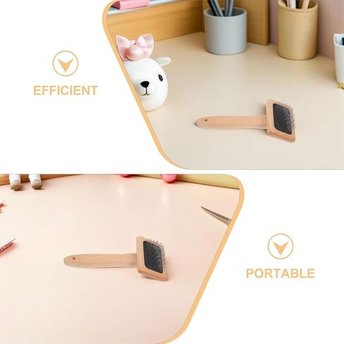 NUOBESTY 2pcs Wool Felting Spinning Crafts Tools Wooden Handle Slicker Brush for Needle Felting Supplies Pet Grooming Cat Shedding in Saudi Arabia