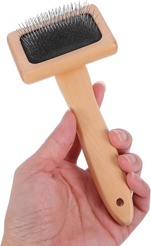 NUOBESTY 2pcs Wool Felting Spinning Crafts Tools Wooden Handle Slicker Brush for Needle Felting Supplies Pet Grooming Cat Shedding in Saudi Arabia