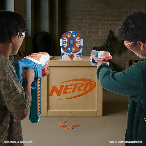 NERF 360 Battlezone Audio Target Game – Immersive 360° Foam Dart Blaster Challenge with LED Targets & Sound FX – 4 Game Modes in Saudi Arabia