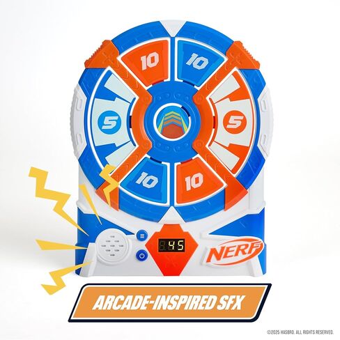 NERF 360 Battlezone Audio Target Game – Immersive 360° Foam Dart Blaster Challenge with LED Targets & Sound FX – 4 Game Modes in Saudi Arabia