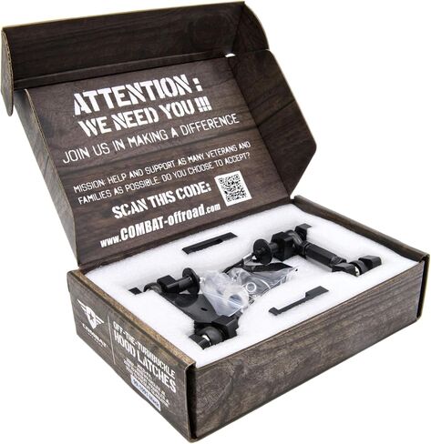 Off-The-Turnbuckle Hood Latch - Black Out Series Compatible with Jeep Wrangler JK, JL & Gladiator JT in Saudi Arabia