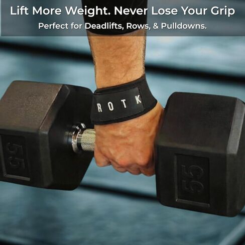 Weight Lifting Straps – 22" Padded Deadlift Wrist Straps (Pair) – Heavy-Duty Cotton Lifting Straps for Powerlifting, Gym & Strength Training in Kuwait