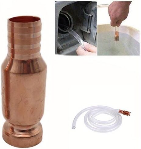 2 Pcs Red Copper Siphon Filler Oil Pump Manual Oil Suction Pipe Fittings Siphon Connector in Saudi Arabia