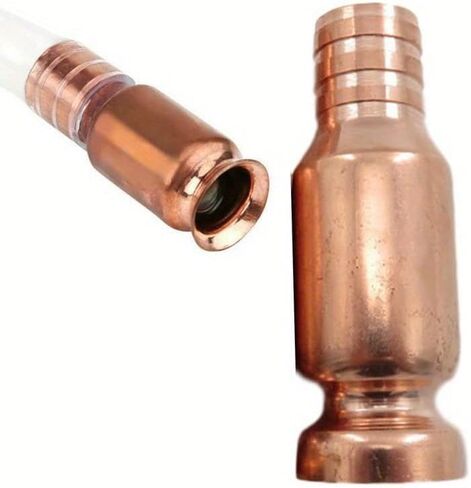 2 Pcs Red Copper Siphon Filler Oil Pump Manual Oil Suction Pipe Fittings Siphon Connector in Saudi Arabia