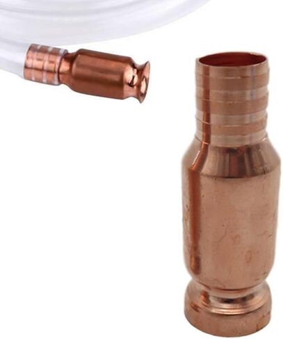 2 Pcs Red Copper Siphon Filler Oil Pump Manual Oil Suction Pipe Fittings Siphon Connector in Saudi Arabia