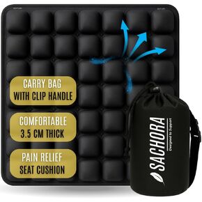 Inflatable Travel Seat Cushion for Airplane & Office – Airplane Seat Cushion for Long Flights, Portable Seat Pad for Plane Travel, Tailbone & Lower Back Pressure Relief in Saudi Arabia