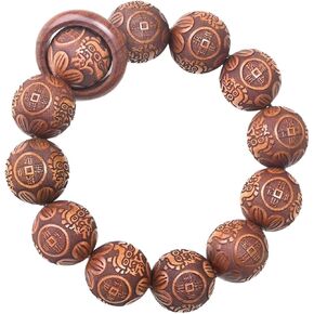 خشبية مسبحة الصلاة سوار Dia.20mmX12pcs الخرز، 1pc/pack in Kuwait