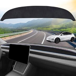 غطاء لوحة القيادة لعام 2025 من Tesla New Model Y Juniper، [مضاد للوهج والغبار وحماية من الشمس] بساط لوحة القيادة من الجلد السويدي متوافق مع ملحقات الطراز الجديد Y Juniper(2025-2026) in Kuwait