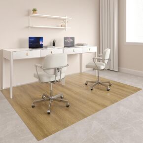30"x48" Vintage Blue Floral Office Chair Rug, Durable Desk Chair Rug,Machine Washable Computer Chairs Mat on Home Office,Anti Slip Under Desk Carpet, Floor Protectors for Computer Floor, Rolling Mat in Saudi Arabia
