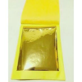 Tanjore Painting Gold Foils 6x4 inches Big Size Booklet 25 Gold Leaf foils Sheets for Thanjavur Painting Tanjore Painting Kundan Works Mysore Painting Arts Crafts Decoration Calligraphy Mandir Frames in Kuwait