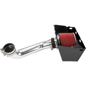 طقم نظام دخول الهواء البارد مقاس 3.5 بوصة من KAX + درع حراري متوافق مع 2011-2018 1500 5.7L، 2019-2023 1500 Classic 5.7L، 2009-2010 Ram 1500 5.7L، 2013-2018 2500/3500 5.7L، أحمر in Kuwait