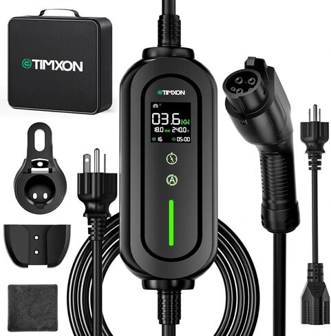 شاحن سيارة محمول من المستوى 1&2 - معتمد من ETL، شاحن EV بقوة 110 فولت - 240 فولت مع كابل 25 قدم، قابس NEMA 6-20 ومحطة شحن EV بمحول NEMA 5-15، شواحن EV احتياطية محمولة لجميع سيارات SAE J1772 in Kuwait