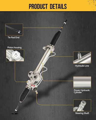 KAC Power Steering Rack and Pinion Replacement for Toyota Tundra 2007-2021 All Models, Sequoia 2008-2022 All Models, Hydraulic Rack and Pinion Assembly Replace 26-2633 in Kuwait