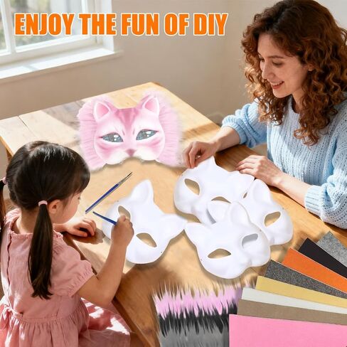 WAYNHUI Diy Therian Mask Kit مادة قناع ثعلب القط الفارغة - من أجل Therian Gear Stuff for Halloween، Cosplay، Masquerade، Party. in Kuwait