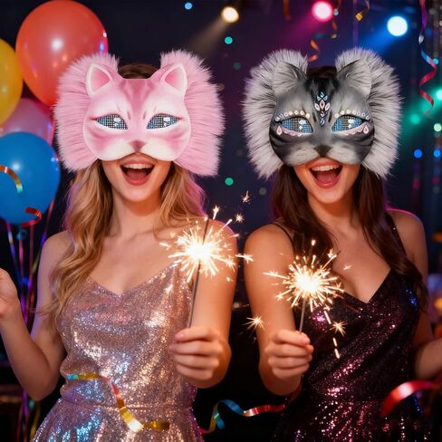 WAYNHUI Diy Therian Mask Kit مادة قناع ثعلب القط الفارغة - من أجل Therian Gear Stuff for Halloween، Cosplay، Masquerade، Party. in Kuwait