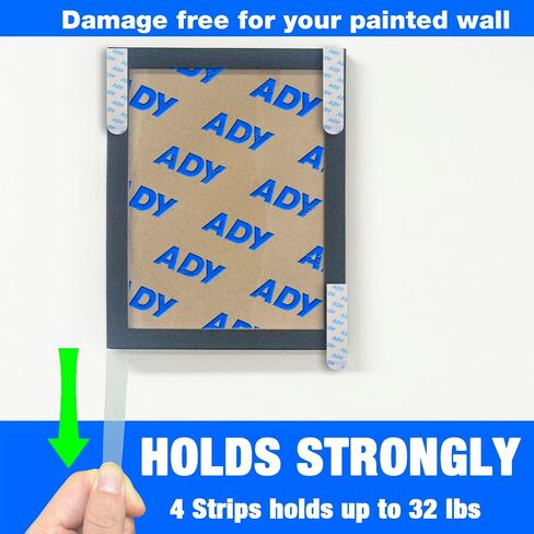 ADY Removable Double Sided Tape Heavy Duty 40 Pack, Clear Picture Hanging Strips Damage Free for Wall, Refill Adhesive Strips for Rent Room, Nano Transparent Adhesive Tape for Decor, Poster in Saudi Arabia