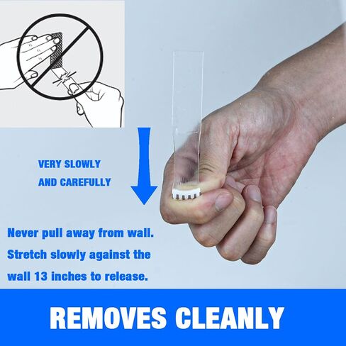 ADY Removable Double Sided Tape Heavy Duty 40 Pack, Clear Picture Hanging Strips Damage Free for Wall, Refill Adhesive Strips for Rent Room, Nano Transparent Adhesive Tape for Decor, Poster in Saudi Arabia