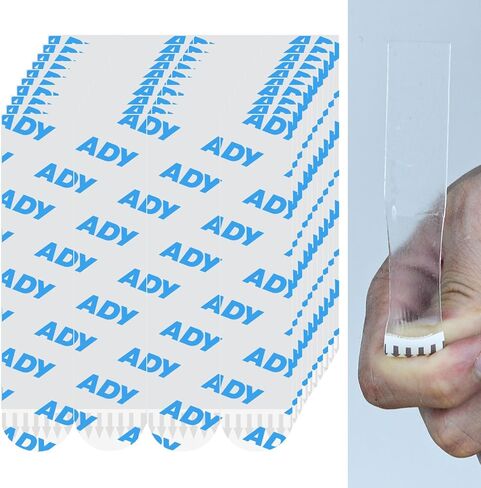ADY Removable Double Sided Tape Heavy Duty 40 Pack, Clear Picture Hanging Strips Damage Free for Wall, Refill Adhesive Strips for Rent Room, Nano Transparent Adhesive Tape for Decor, Poster in Saudi Arabia