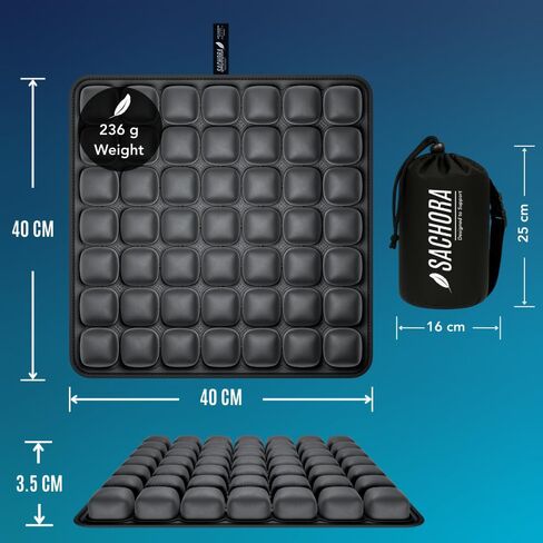 Inflatable Travel Seat Cushion for Airplane & Office – Airplane Seat Cushion for Long Flights, Portable Seat Pad for Plane Travel, Tailbone & Lower Back Pressure Relief in Saudi Arabia