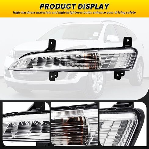 مجموعة ضوء إشارة الانعطاف الأيمن مع لمبة متوافقة مع Traverse LS LT LTZ Premier 2013-2017 مؤشر المصد الأمامي ضوء الجري GM2531135 23305609 in Kuwait