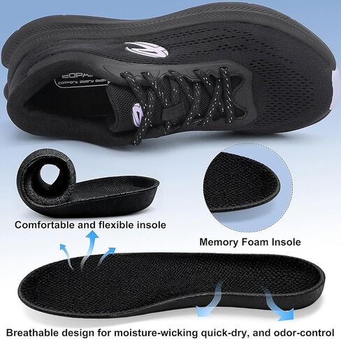 أحذية الجري النسائية من SICVEK، أحذية رياضية مبطنة ومسامية، خفيفة الوزن ومريحة للمشي للتنس لممارسة التمارين الرياضية في صالة الألعاب الرياضية in Kuwait