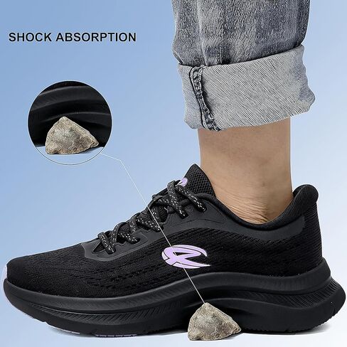 أحذية الجري النسائية من SICVEK، أحذية رياضية مبطنة ومسامية، خفيفة الوزن ومريحة للمشي للتنس لممارسة التمارين الرياضية في صالة الألعاب الرياضية in Kuwait