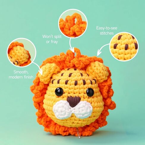 Crochet Yarn with Cotton Yarn for Crocheting - Crochet Knitting Yarn for Beginners with Easy-to-See Stitches - Yarn for Crocheting - Parfait Chunky Yarn -Cotton-Nylon Blend (Black) in Saudi Arabia