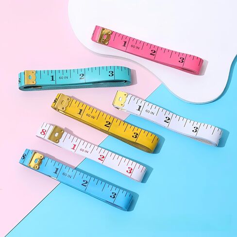 6 Pack 60-inch/150-cm*1.3cm Double Scale Rule,Tape Measure for Body Fabric Sewing Tailor Cloth Knitting Vinyl Home Craft Measurements in Saudi Arabia
