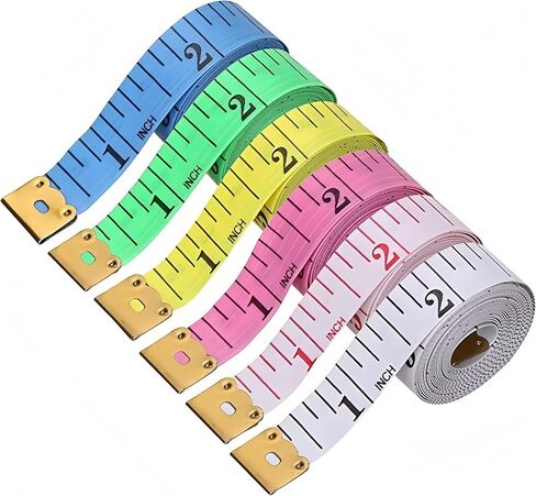 6 Pack 60-inch/150-cm*1.3cm Double Scale Rule,Tape Measure for Body Fabric Sewing Tailor Cloth Knitting Vinyl Home Craft Measurements in Saudi Arabia