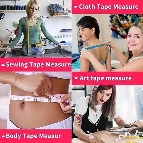 6 Pack 60-inch/150-cm*1.3cm Double Scale Rule,Tape Measure for Body Fabric Sewing Tailor Cloth Knitting Vinyl Home Craft Measurements in Saudi Arabia