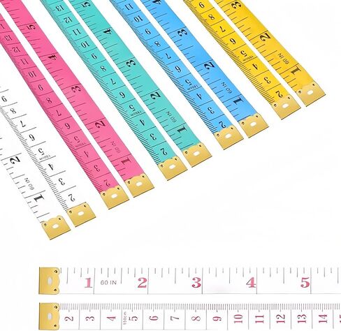 6 Pack 60-inch/150-cm*1.3cm Double Scale Rule,Tape Measure for Body Fabric Sewing Tailor Cloth Knitting Vinyl Home Craft Measurements in Saudi Arabia